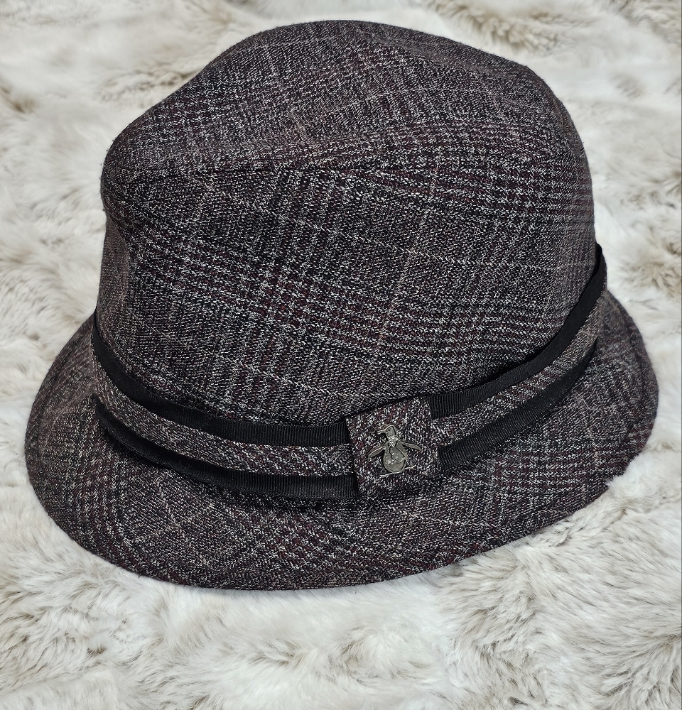 Penguin Fedora Hat Plaid‎  Size M/L